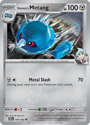 DRI Destined Rivals 144/244 Steven's Metang (Uncommon - reverse)