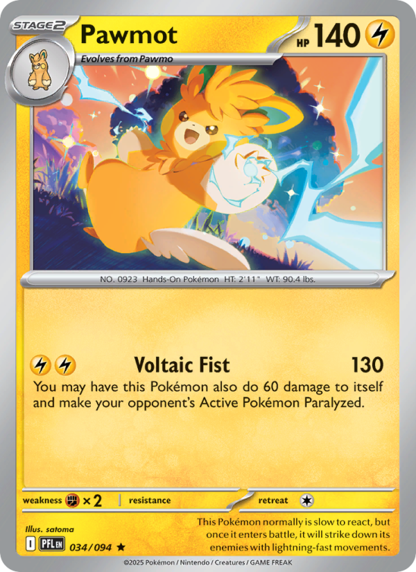 PFL Phantasmal Flames 034/130 Pawmot (Rare - reverse)