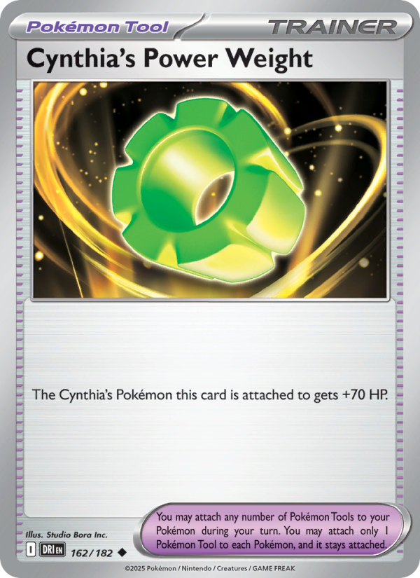 DRI Destined Rivals 162/244 Cynthia's Power Weight (Uncommon - reverse)