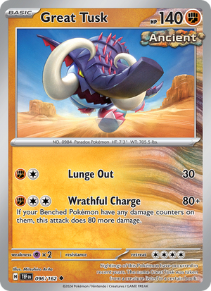 TEF Temporal Forces 096/218 Great Tusk (Uncommon - normal)