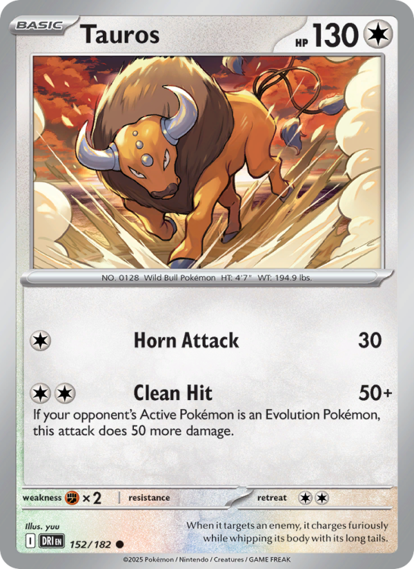 DRI Destined Rivals 152/244 Tauros (Common - reverse)