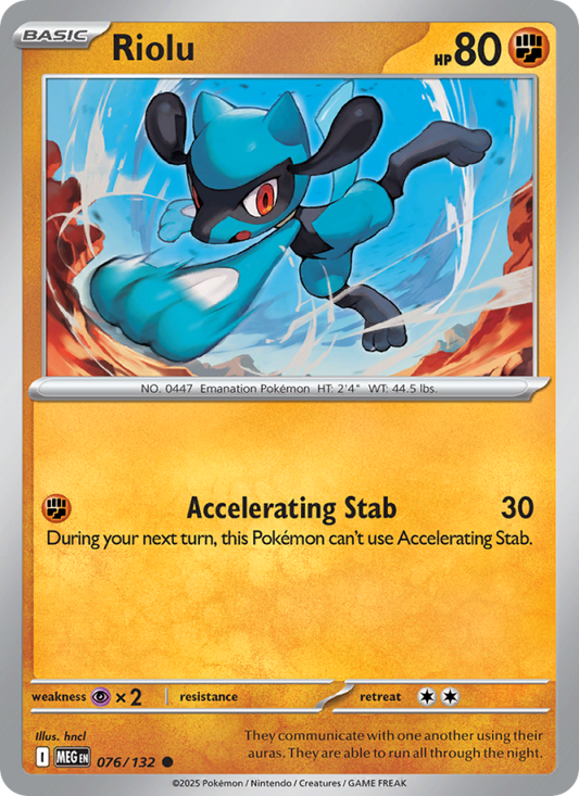 MEG Mega Evolution 076/188 Riolu (Common - holo)