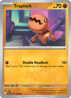 PFL Phantasmal Flames 051/130 Trapinch (Common - holo)