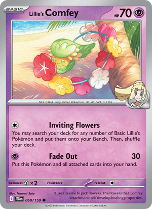 JTG Journey Together 068/190 Lillie's Comfey (Common - reverse)