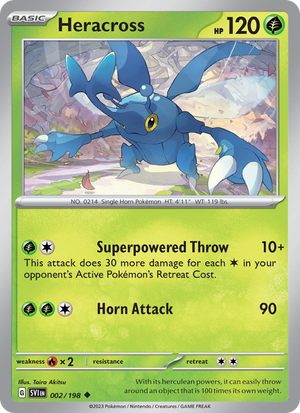 SV Scarlet & Violet 002/258 Heracross (Uncommon - reverse)
