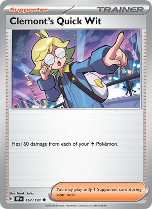 SSP Surging Sparks 167/252 Clemont's Quick Wit (Uncommon - reverse)
