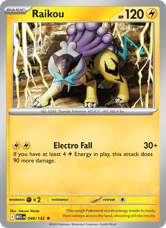 MEG Mega Evolution 048/188 Raikou (Rare - reverse)