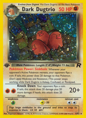 RO Team Rocket 6/83 Dark Dugtrio (Rare - holo)