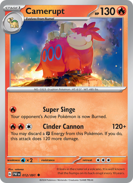 PAF Paldean Fates 012/245 Camerupt (Uncommon - normal)