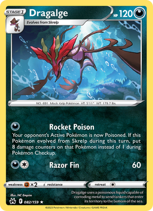 CRZ Crown Zenith 082/230 Dragalge (Rare - reverse)