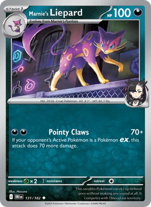 DRI Destined Rivals 131/244 Marnie's Liepard (Uncommon - normal)