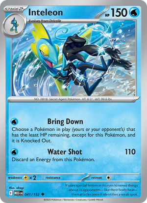 MEG Mega Evolution 041/188 Inteleon (Uncommon - reverse)