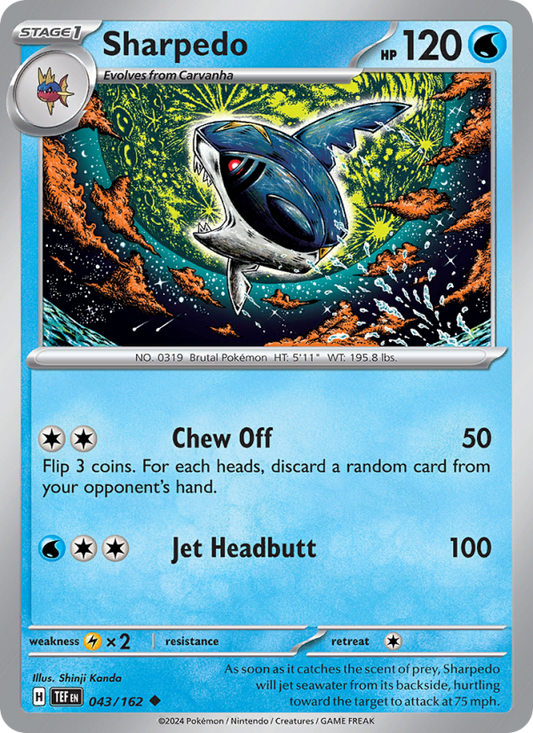 TEF Temporal Forces 043/218 Sharpedo (Uncommon - reverse)