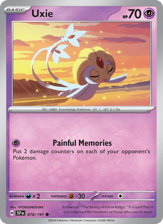 SSP Surging Sparks 078/252 Uxie (Common - reverse)