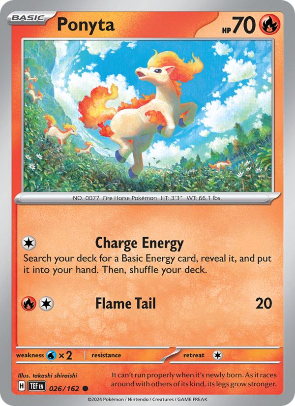 TEF Temporal Forces 026/218 Ponyta (Common - normal)