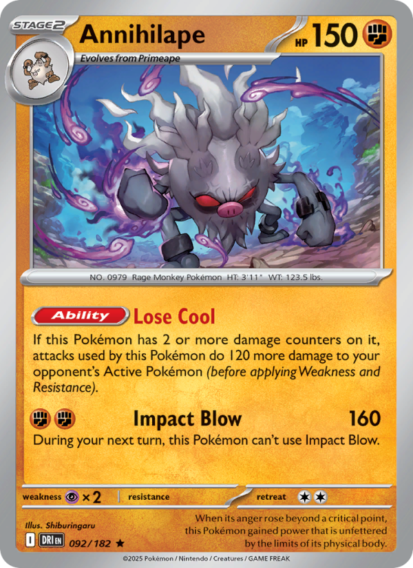 DRI Destined Rivals 092/244 Annihilape (Rare - reverse)