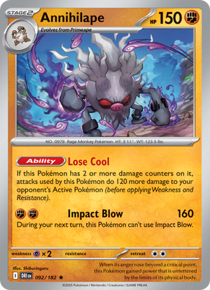 DRI Destined Rivals 092/244 Annihilape (Rare - reverse)