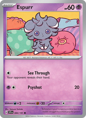 SSP Surging Sparks 084/252 Espurr (Common - normal)