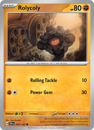TEF Temporal Forces 093/218 Rolycoly (Common - reverse)