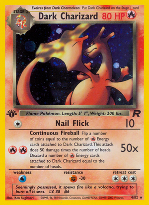 RO Team Rocket 4/83 Dark Charizard (Rare - holo-1st-edition)