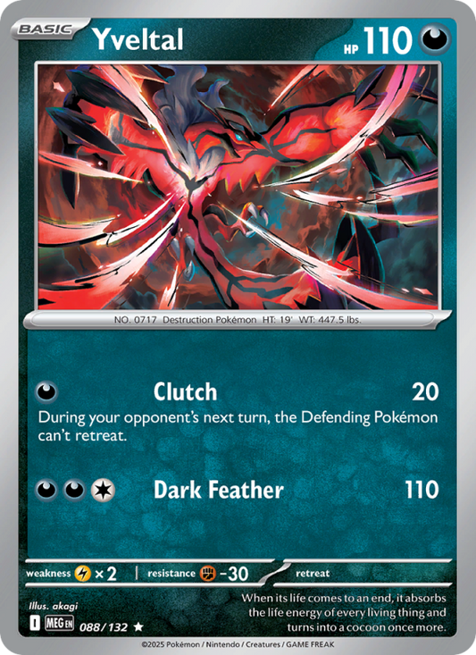 MEG Mega Evolution 088/188 Yveltal (Rare - normal)