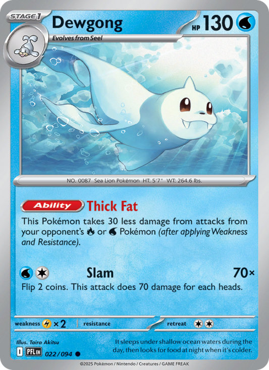 PFL Phantasmal Flames 022/130 Dewgong (Common - reverse)