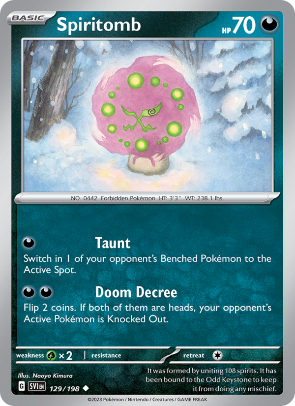 SV Scarlet & Violet 129/258 Spiritomb (Uncommon - reverse)