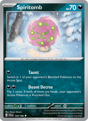 SV Scarlet & Violet 129/258 Spiritomb (Uncommon - reverse)