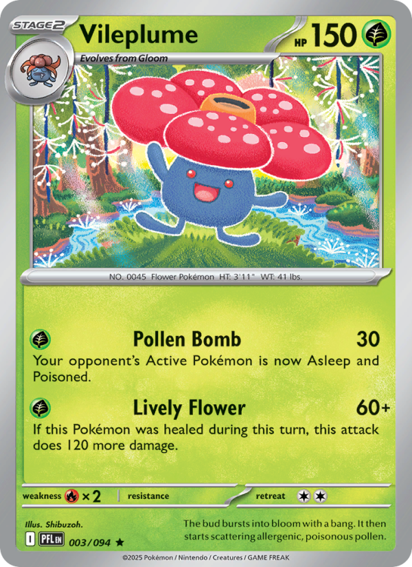 PFL Phantasmal Flames 003/130 Vileplume (Rare - reverse)