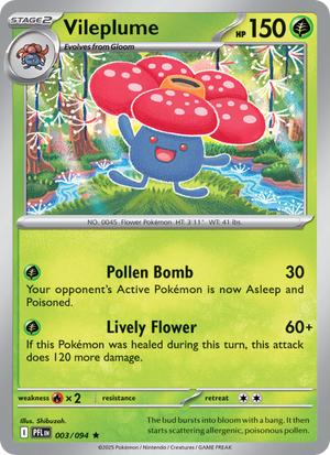 PFL Phantasmal Flames 003/130 Vileplume (Rare - reverse)