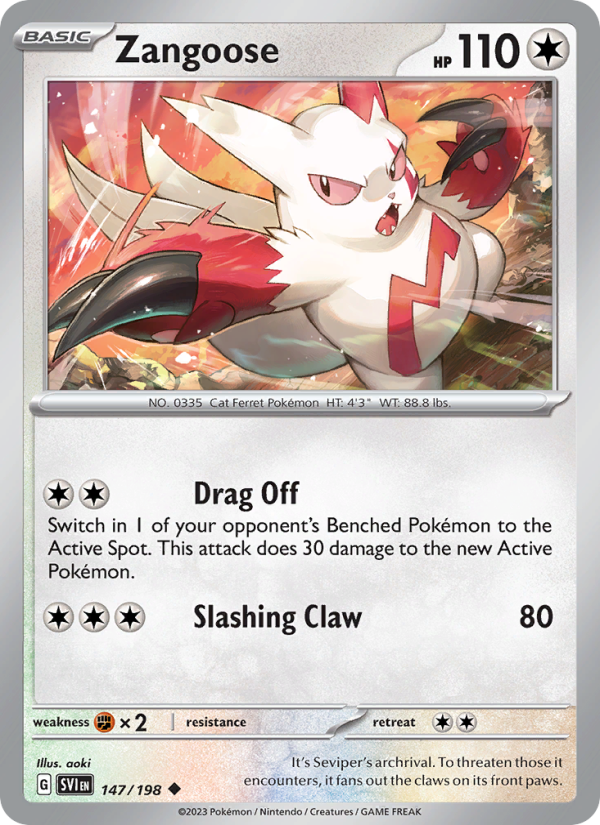 SV Scarlet & Violet 147/258 Zangoose (Uncommon - normal)