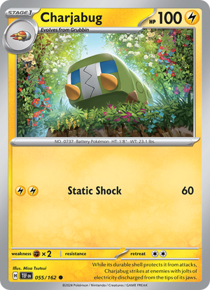 TEF Temporal Forces 055/218 Charjabug (Common - reverse)