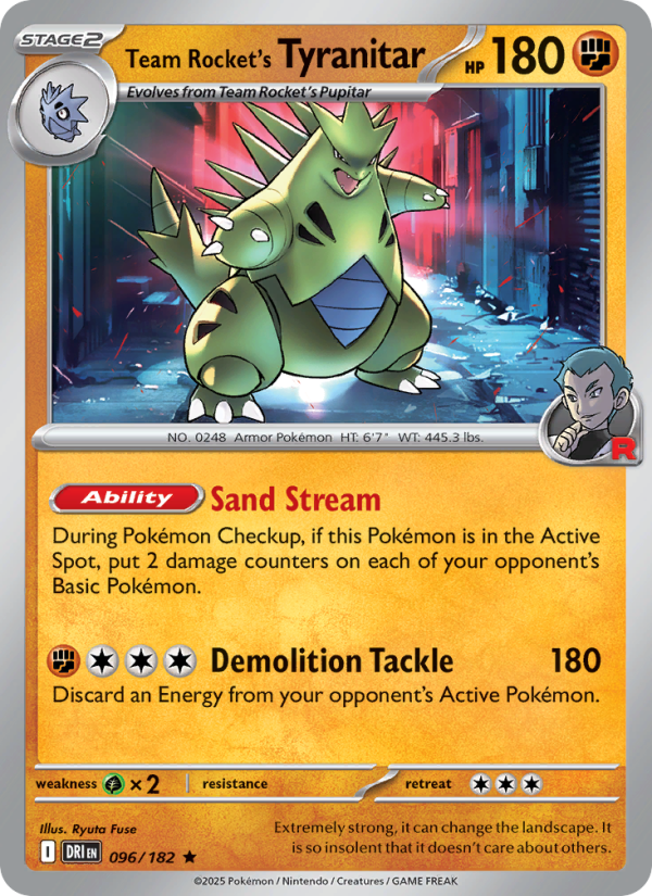 DRI Destined Rivals 096/244 Team Rocket's Tyranitar (Rare - normal)