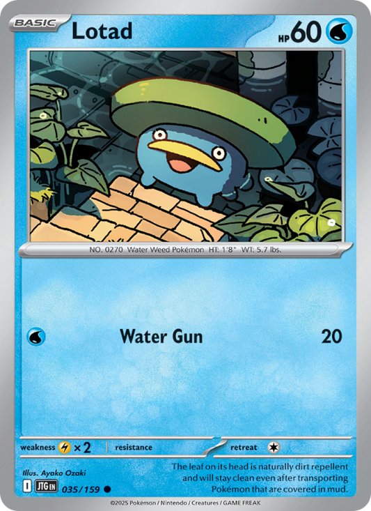 JTG Journey Together 035/190 Lotad (Common - reverse)