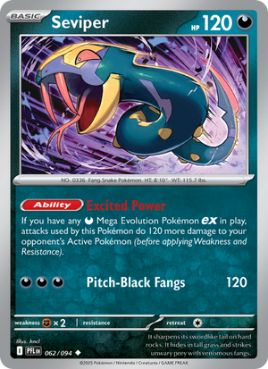PFL Phantasmal Flames 062/130 Seviper (Uncommon - normal)