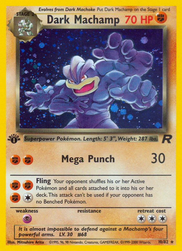 RO Team Rocket 10/83 Dark Machamp (Rare - holo-1st-edition)