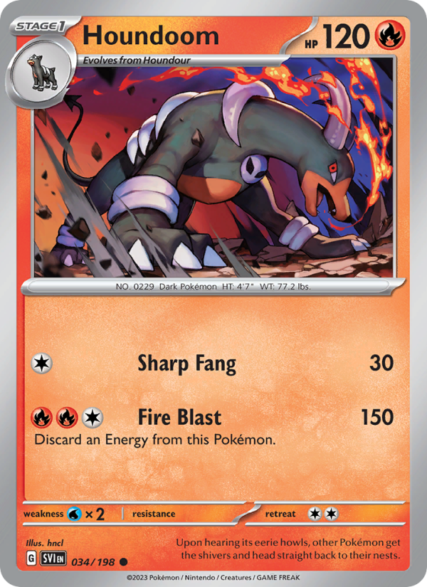 SV Scarlet & Violet 034/258 Houndoom (Common - reverse)