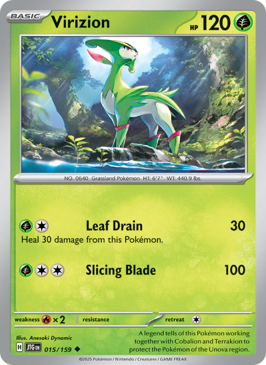 JTG Journey Together 015/190 Virizion (Uncommon - normal)