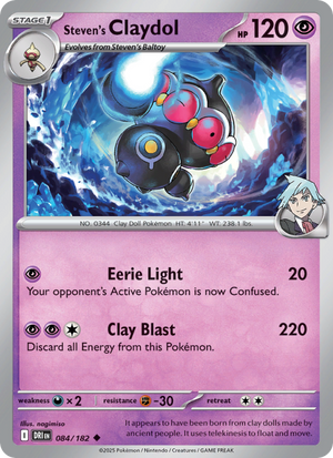 DRI Destined Rivals 084/244 Steven's Claydol (Uncommon - normal)