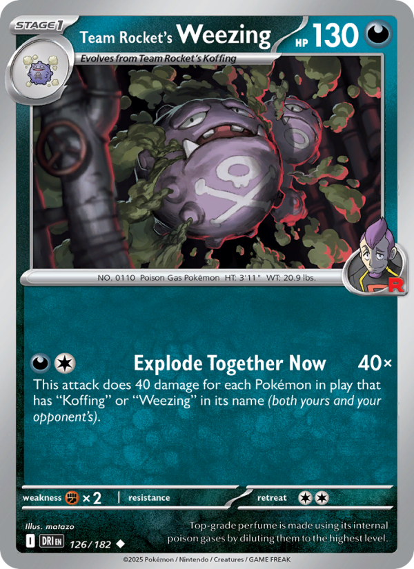 DRI Destined Rivals 126/244 Team Rocket's Weezing (Uncommon - normal)