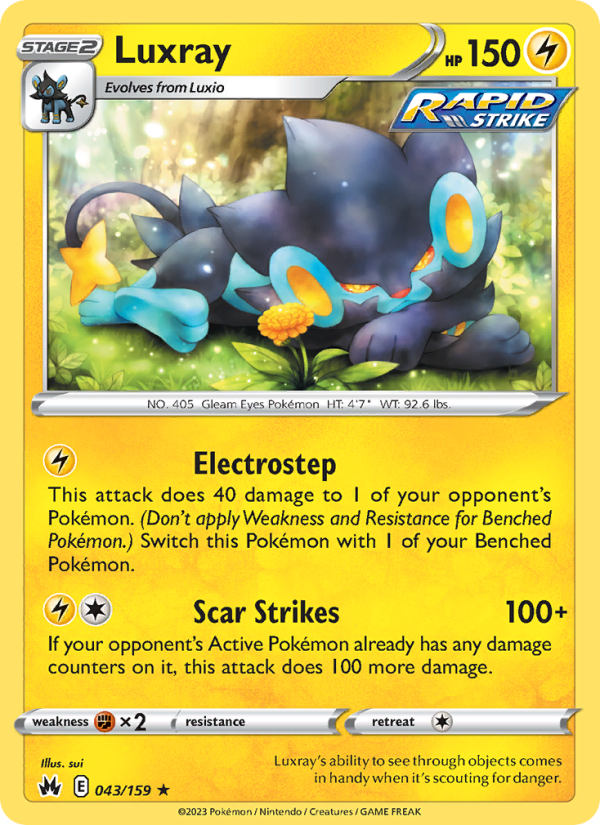 CRZ Crown Zenith 043/230 Luxray (Rare - reverse)