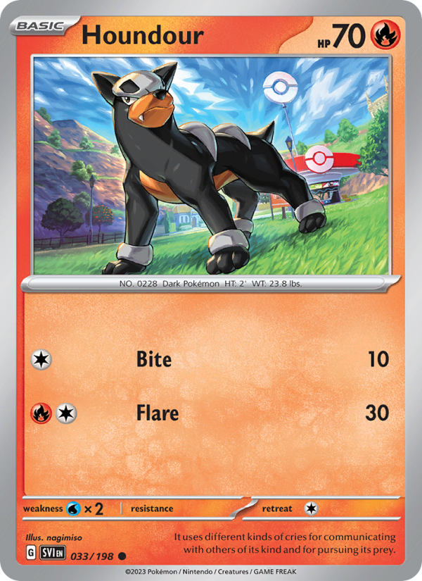 SV Scarlet & Violet 033/258 Houndour (Common - reverse)