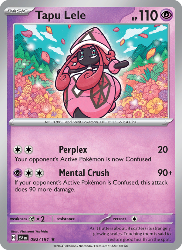 SSP Surging Sparks 092/252 Tapu Lele (Rare - holo)