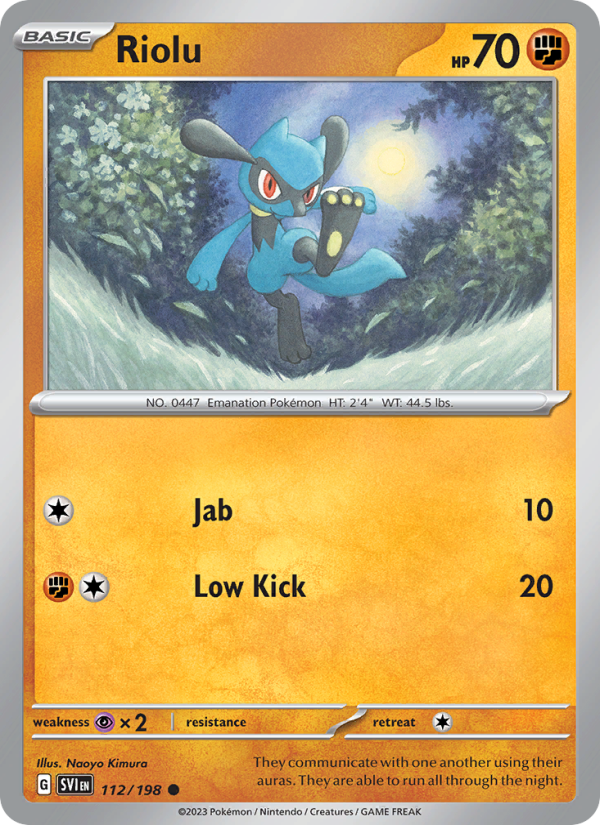 SV Scarlet & Violet 112/258 Riolu (Common - reverse)