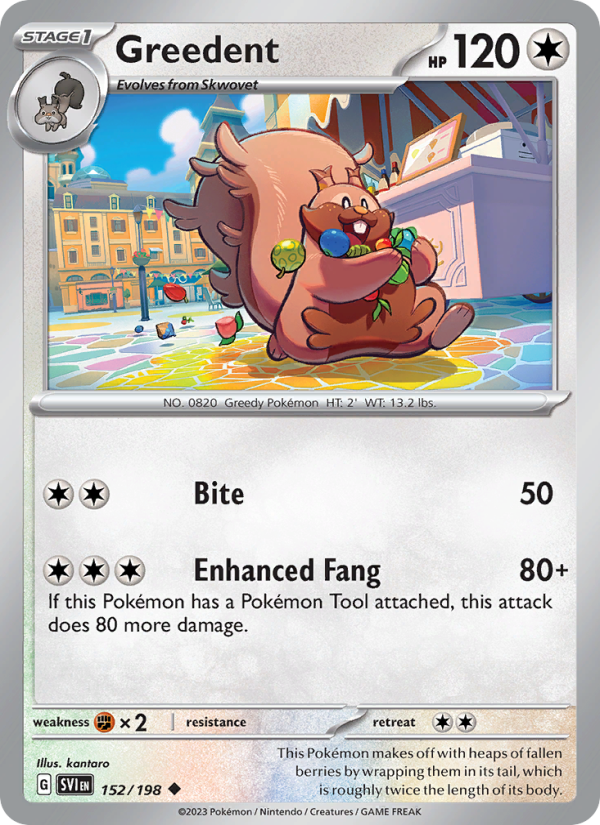 SV Scarlet & Violet 152/258 Greedent (Uncommon - normal)