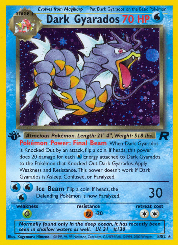 RO Team Rocket 8/83 Dark Gyarados (Rare - holo-1st-edition)
