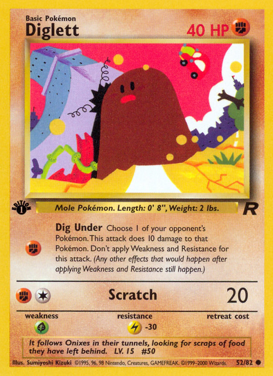 RO Team Rocket 52/83 Diglett (Common - normal-1st-edition)