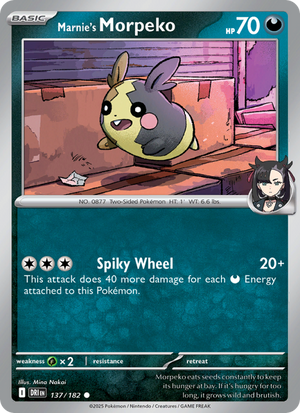 DRI Destined Rivals 137/244 Marnie's Morpeko (Common - normal)