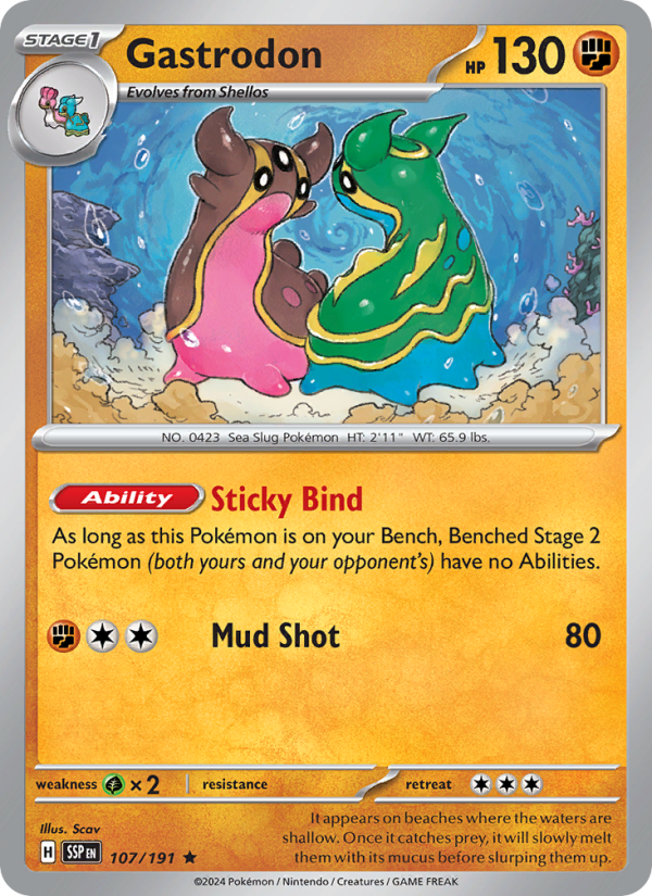 SSP Surging Sparks 107/252 Gastrodon (Rare - reverse)