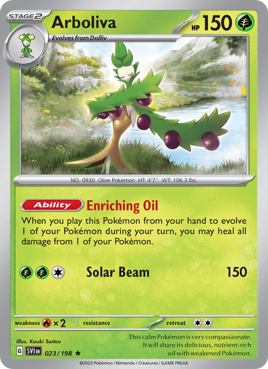 SV Scarlet & Violet 023/258 Arboliva (Rare - holo)